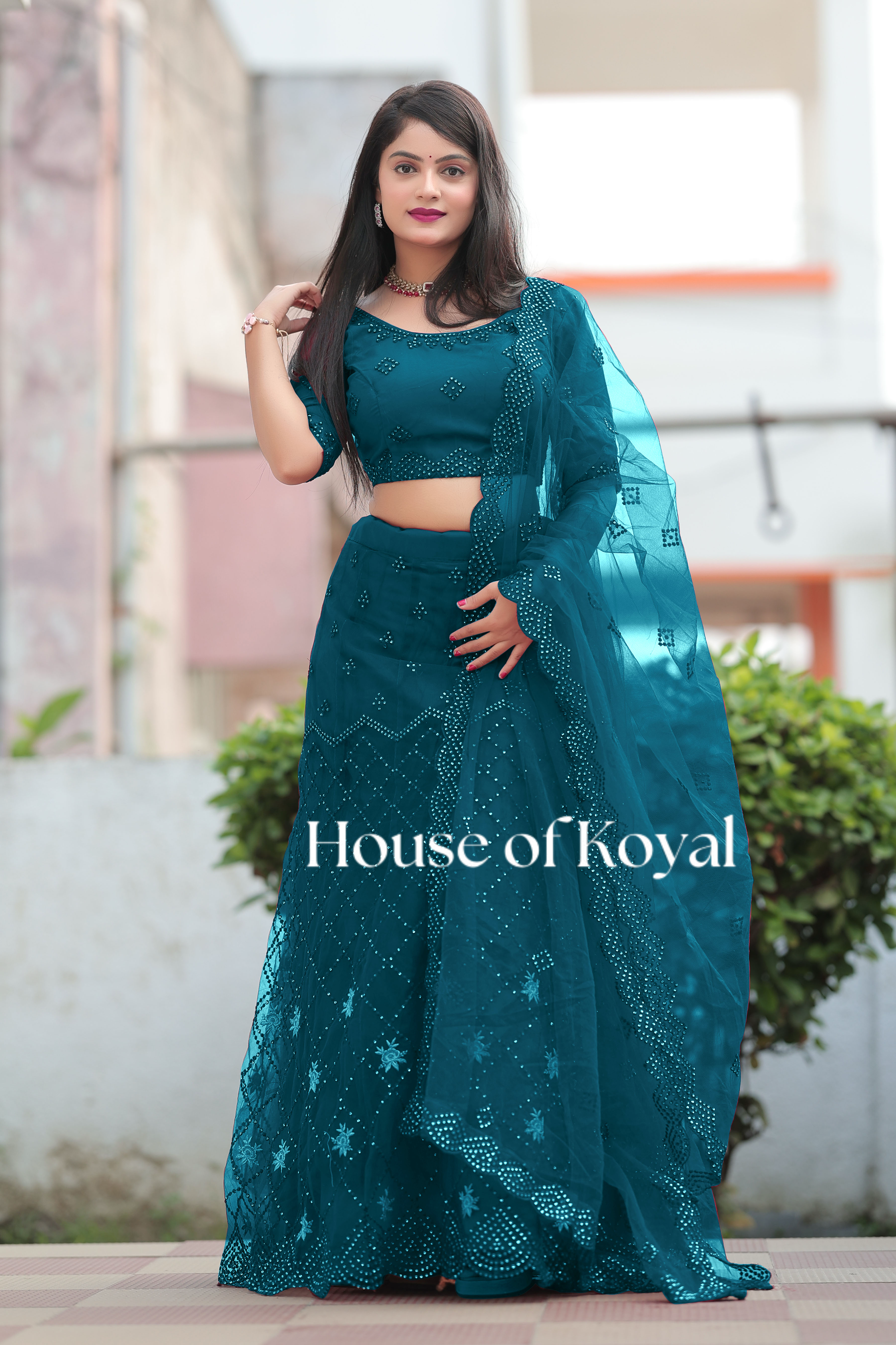 Aarvi Choli - Green