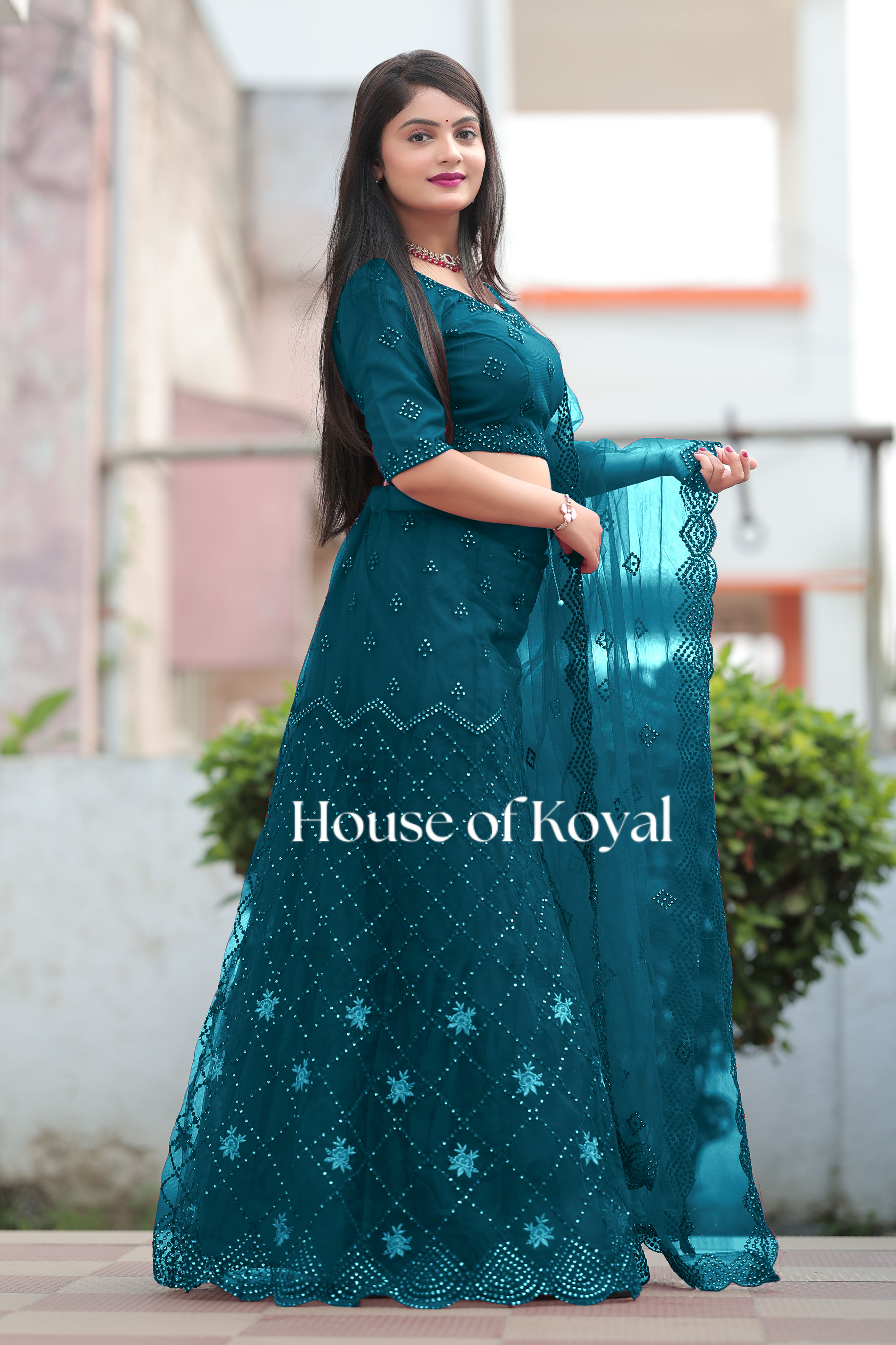 Aarvi Choli - Green