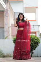 Aarvi Choli - Maroon