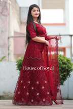 Aarvi Choli - Maroon