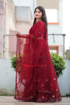 Aarvi Choli - Maroon