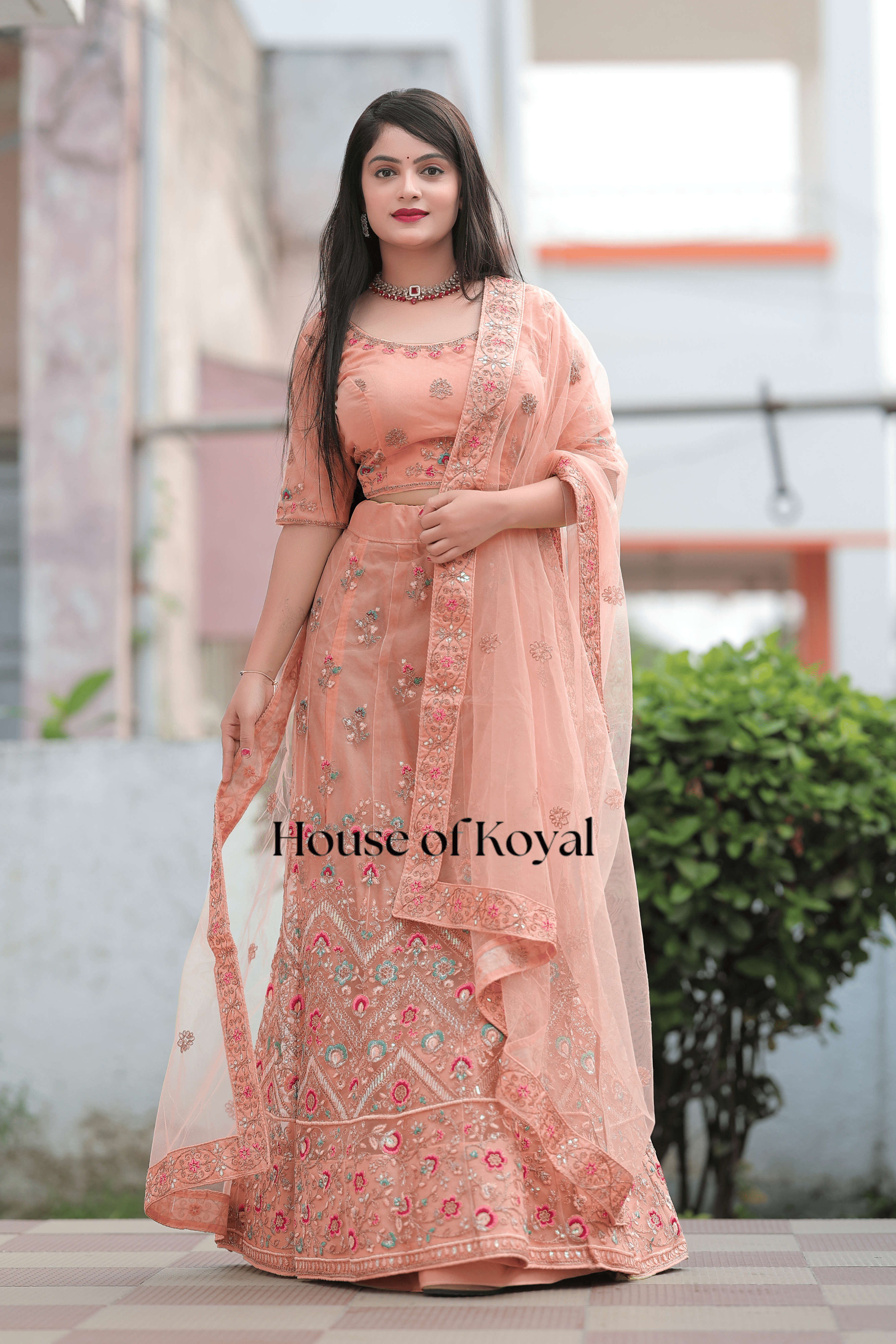 Meira Floral Choli - Gajari