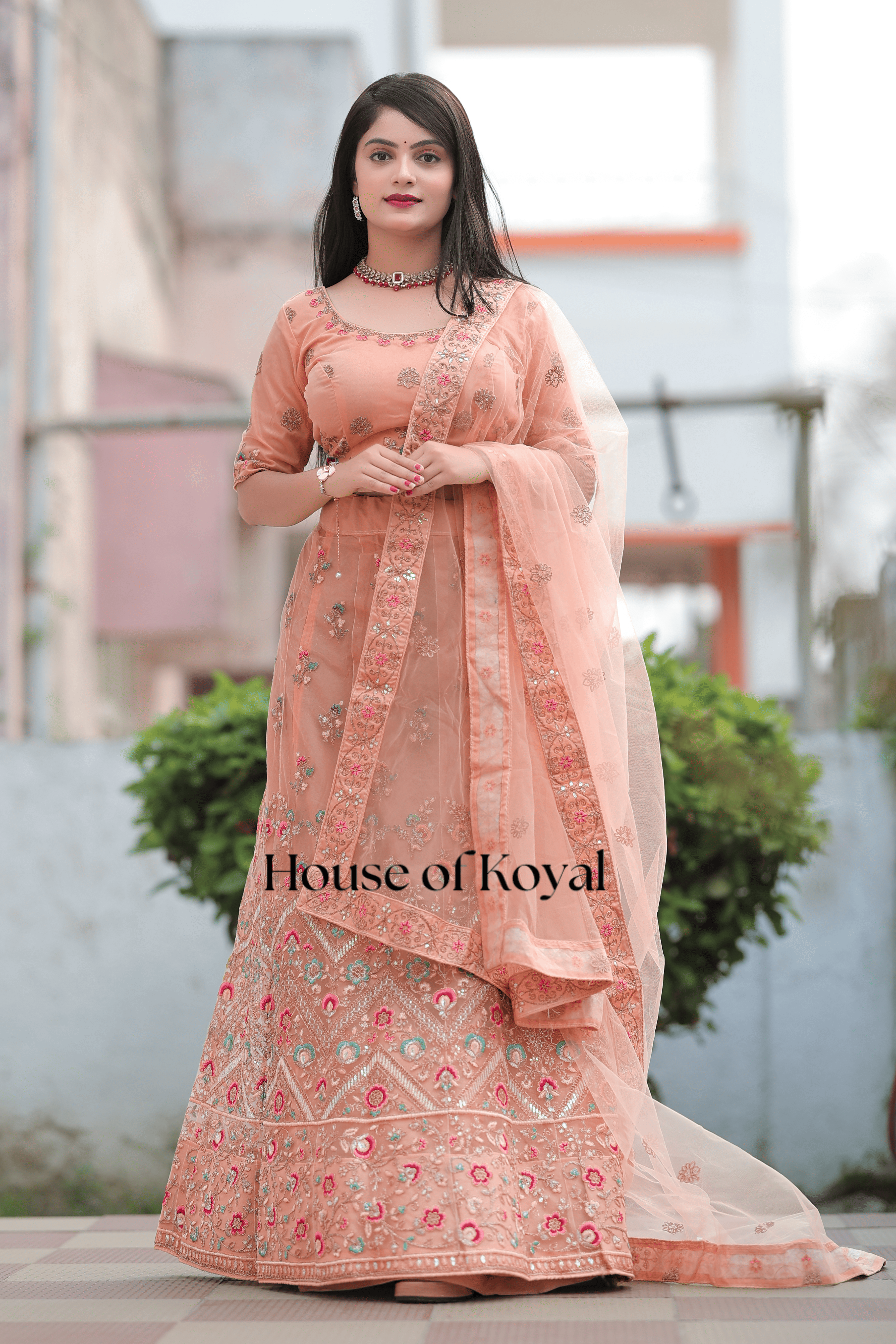 Meira Floral Choli - Gajari