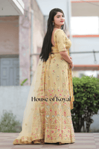 Meira Floral Choli – Yellow