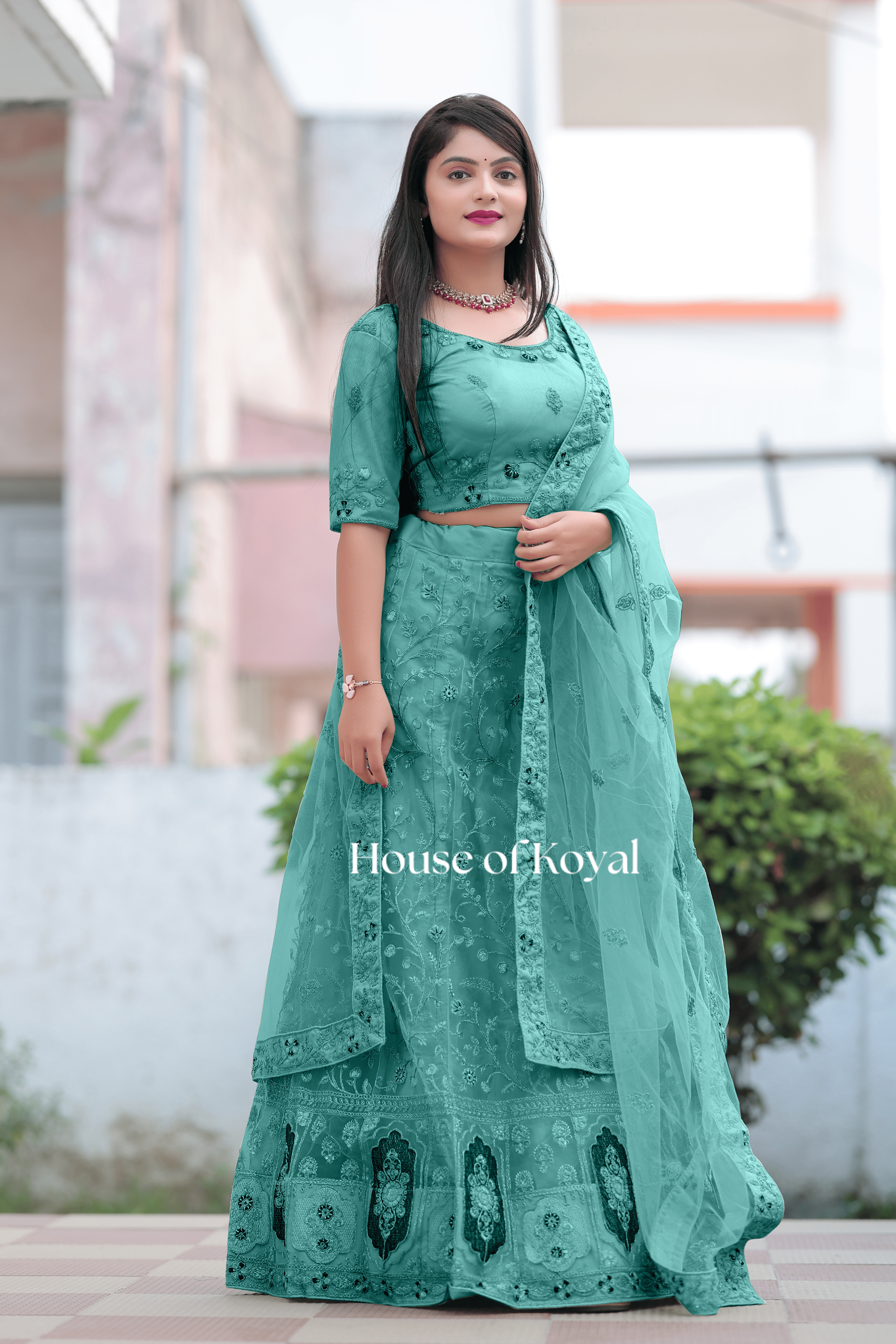 Nayra Choli - Dark Green