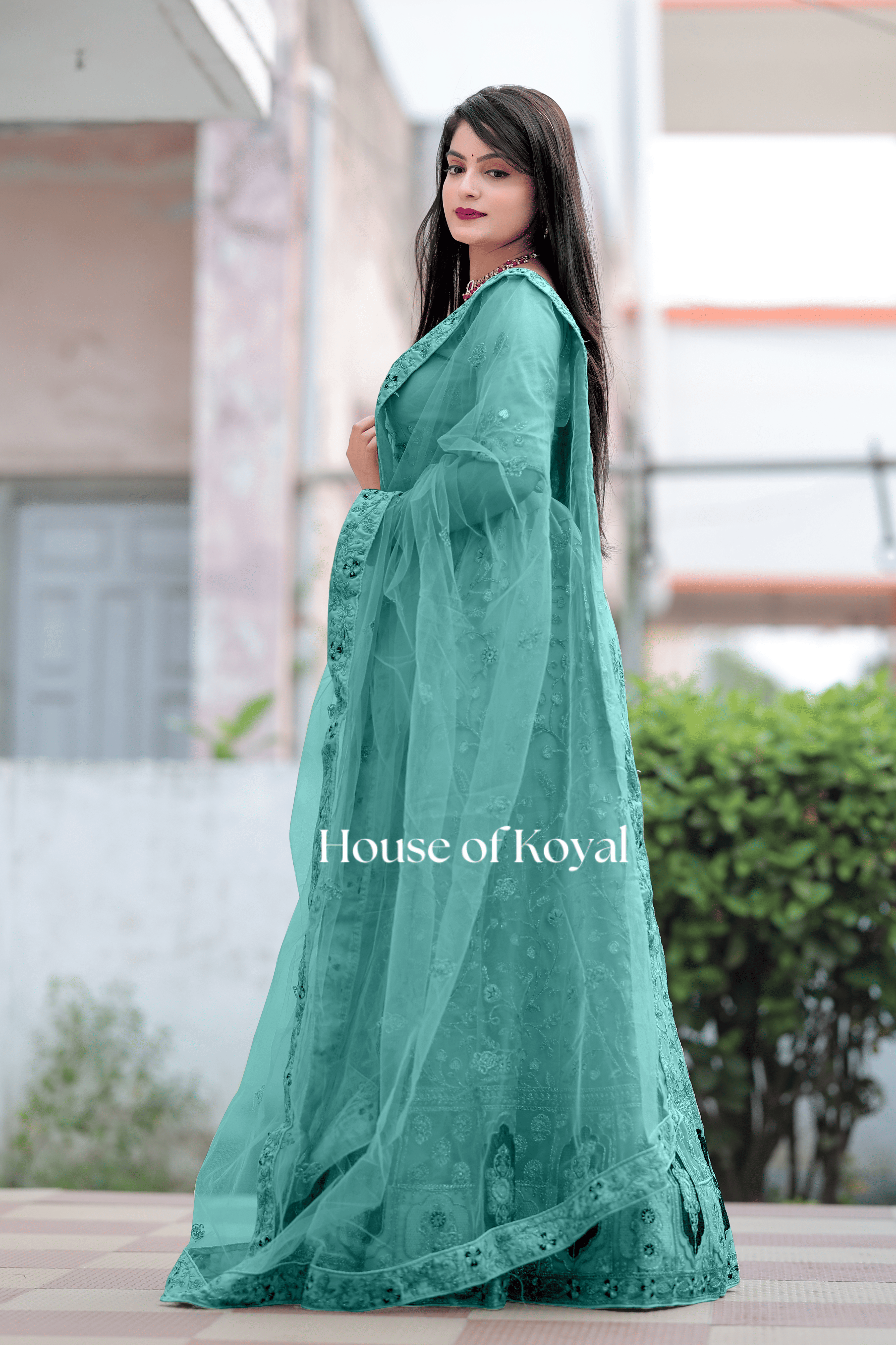 Nayra Choli - Dark Green