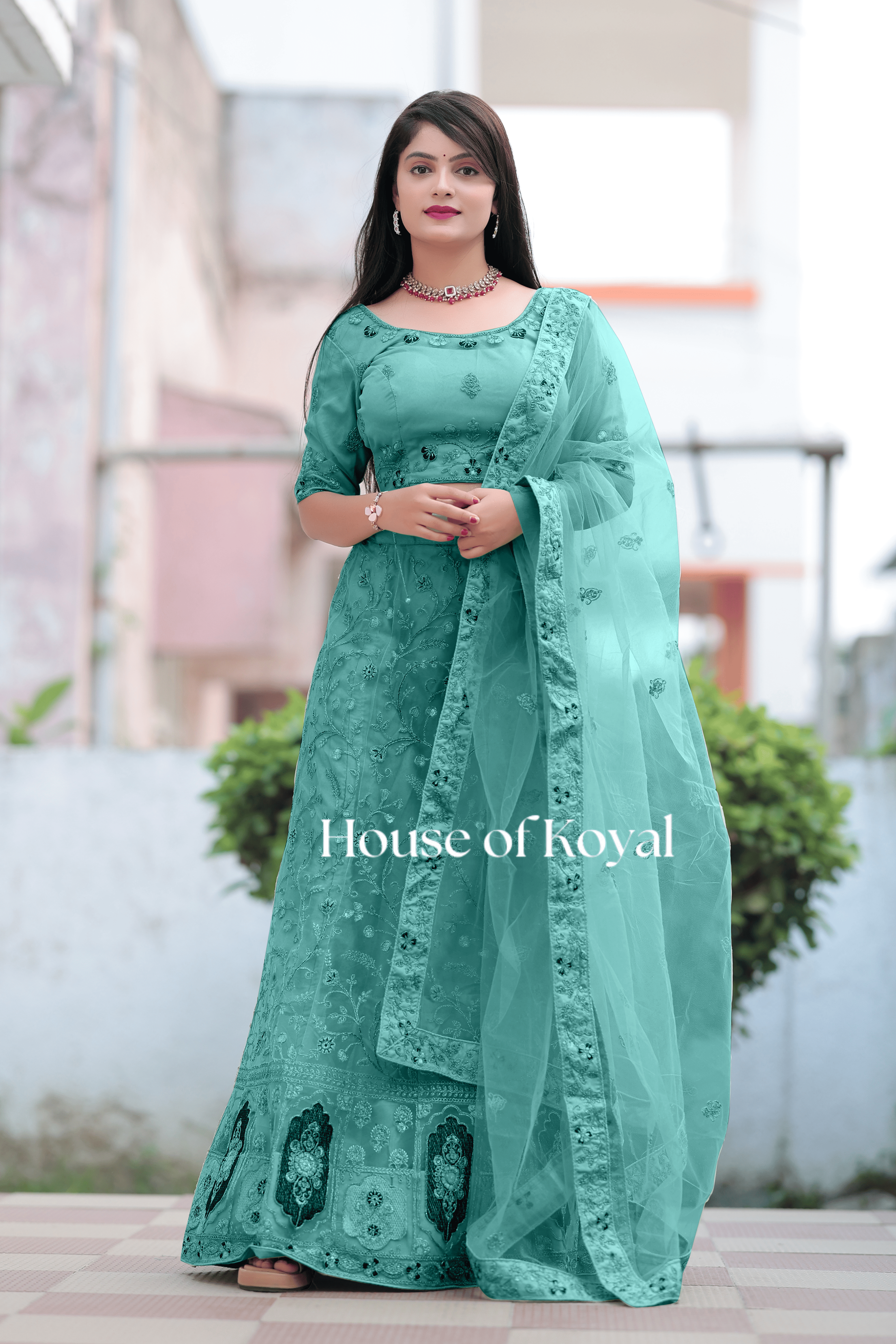 Nayra Choli - Dark Green
