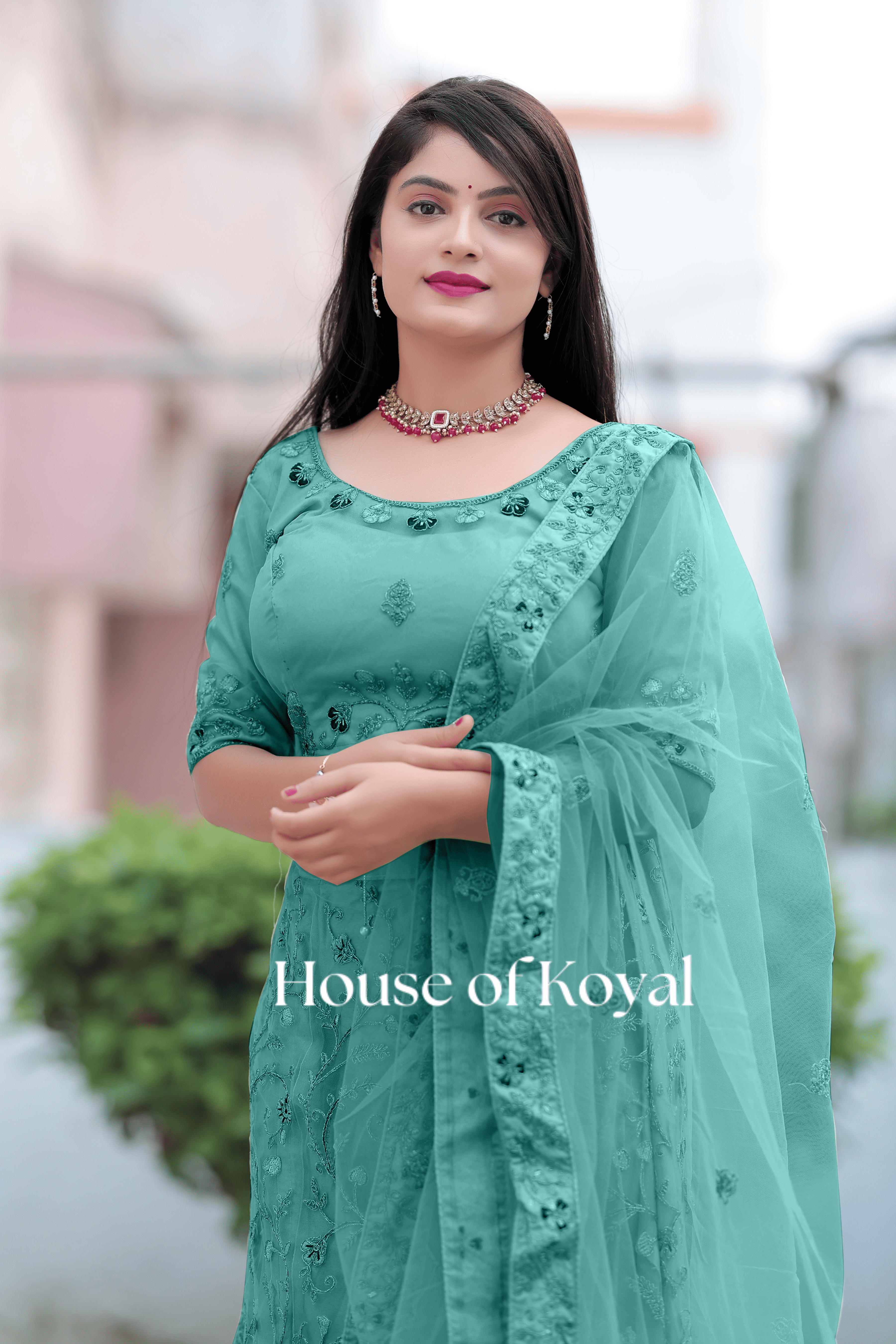 Nayra Choli - Dark Green