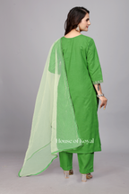 Anvi Green Embroidered Kurti