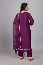 Ruhani Maroon Embroidered Kurti