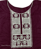 Ruhani Maroon Embroidered Kurti