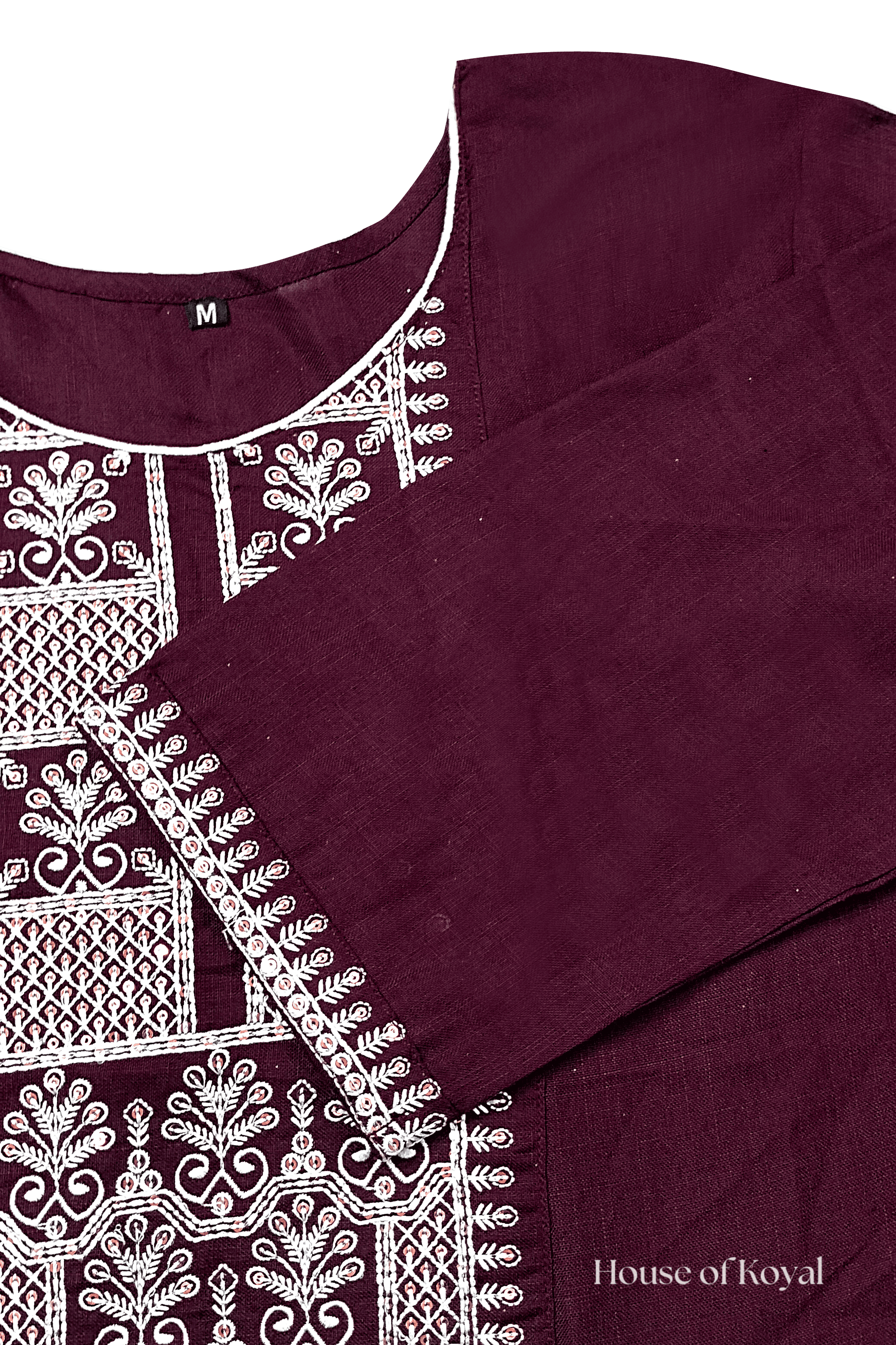 Ruhani Maroon Embroidered Kurti