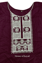 Ruhani Maroon Embroidered Kurti