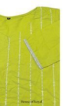 Parisha Popati (Parrot Green) Embroidered Kurti