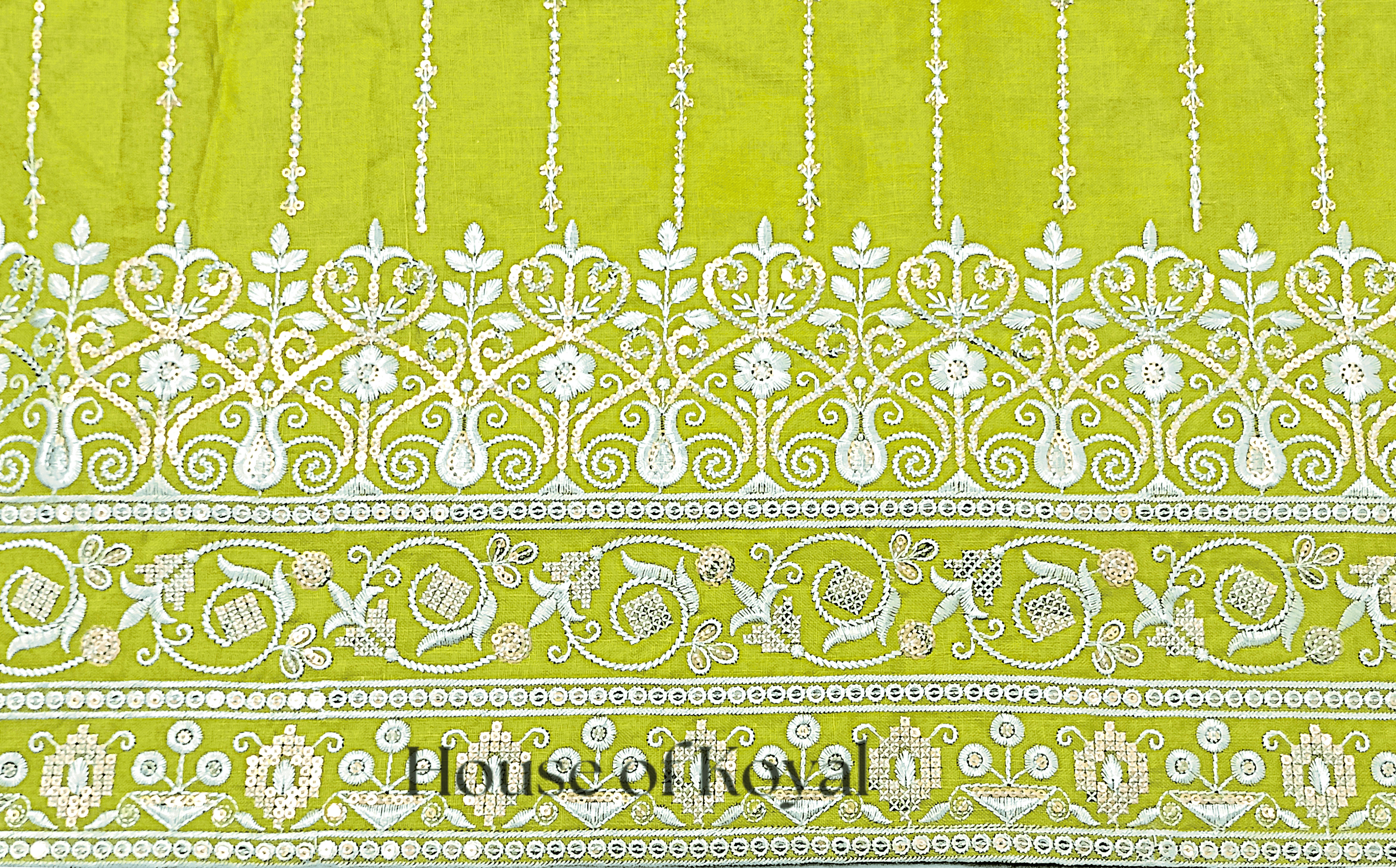 Parisha Popati (Parrot Green) Embroidered Kurti