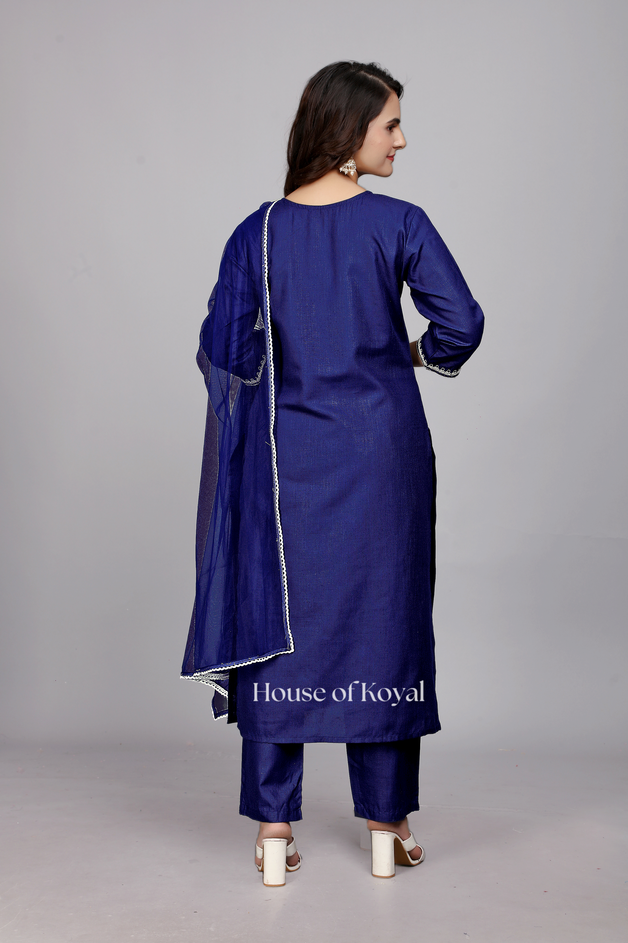 Samira Blue Embroidered Kurti