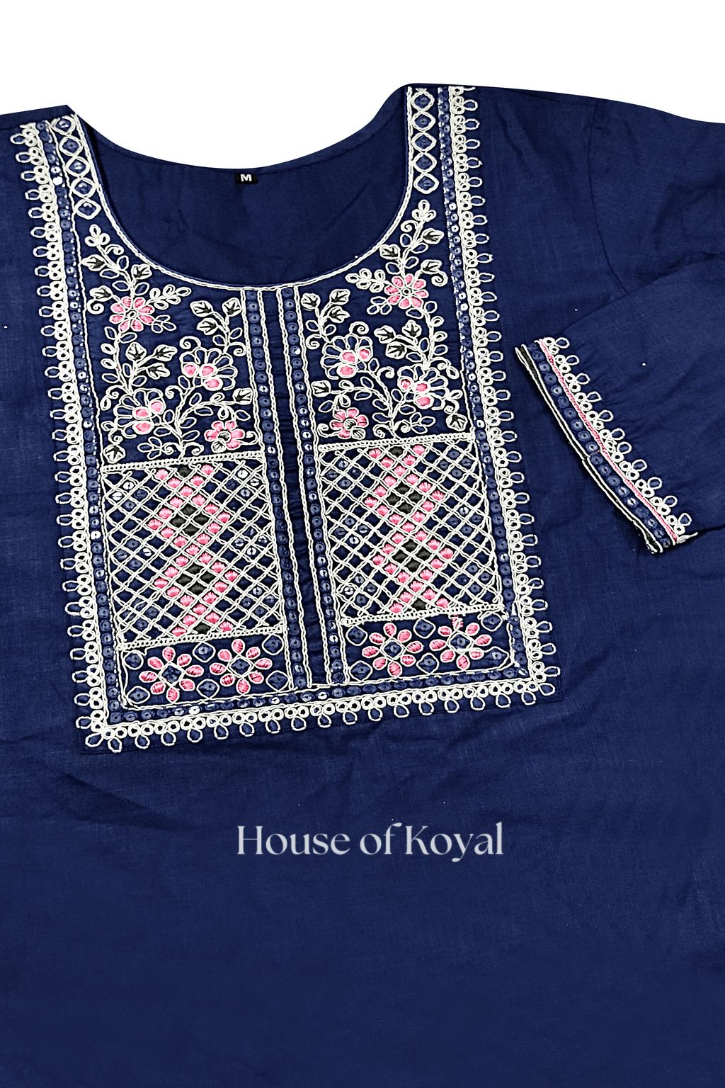 Samira Blue Embroidered Kurti