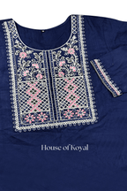 Samira Blue Embroidered Kurti