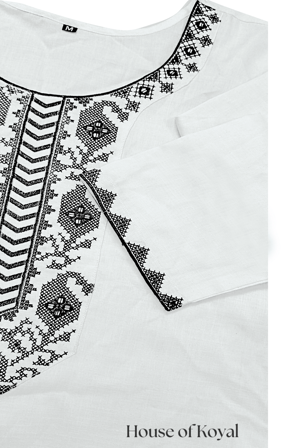 Ivana White Embroidered Kurti