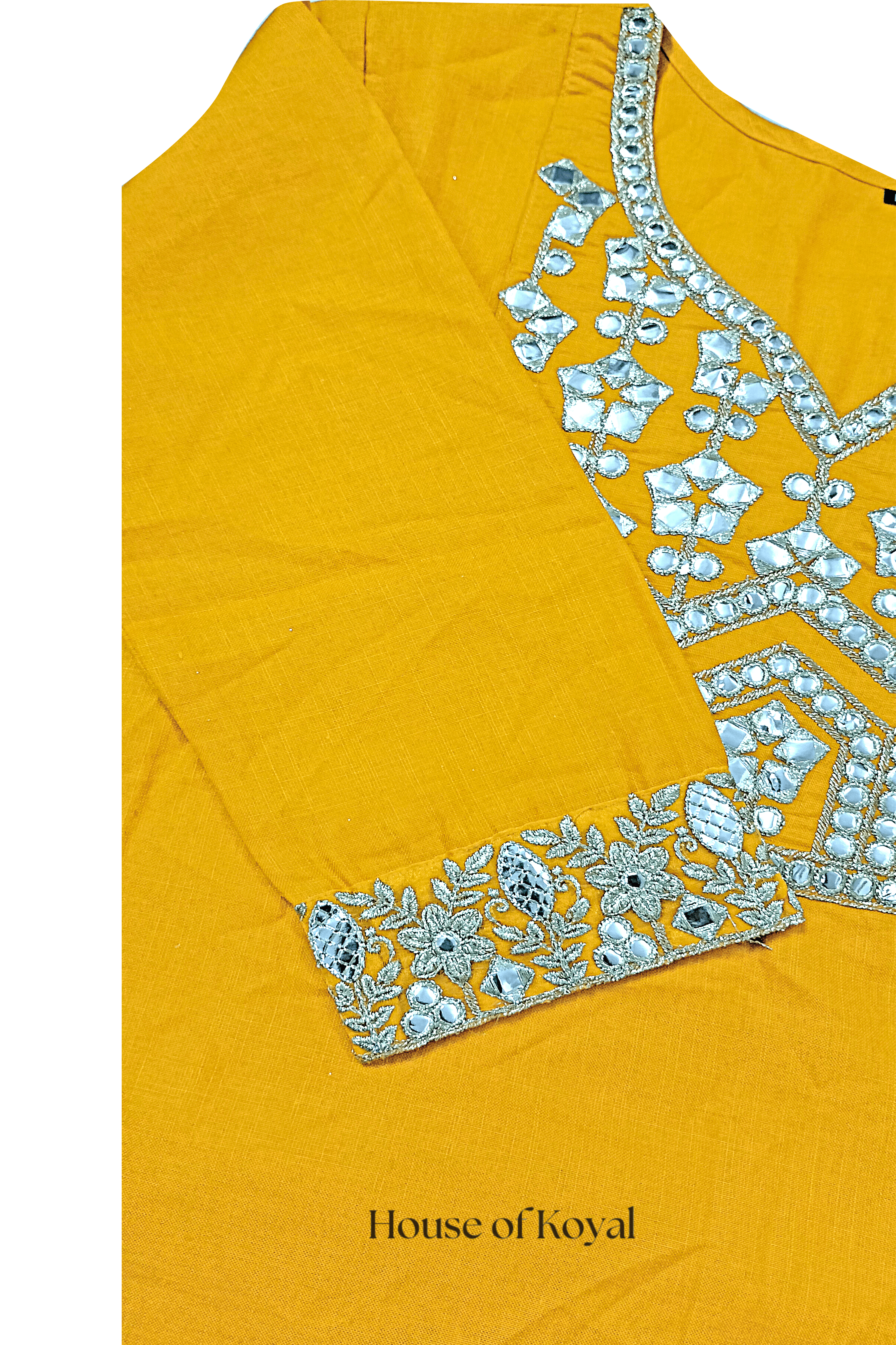 Vaani Yellow Embroidered Kurti
